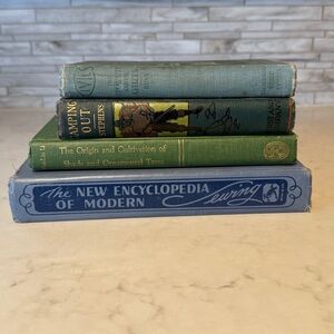 Vintage Books for Home Decor Civics, Trees, Camping, Sewing